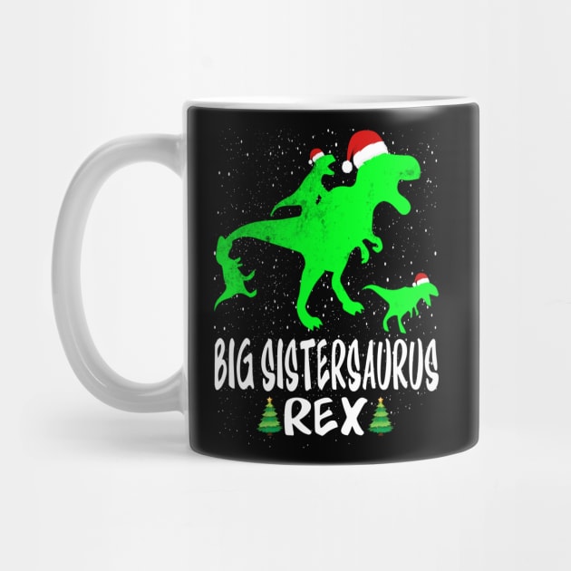 Big Sister T Rex Matching Family Christmas Dinosau by intelus